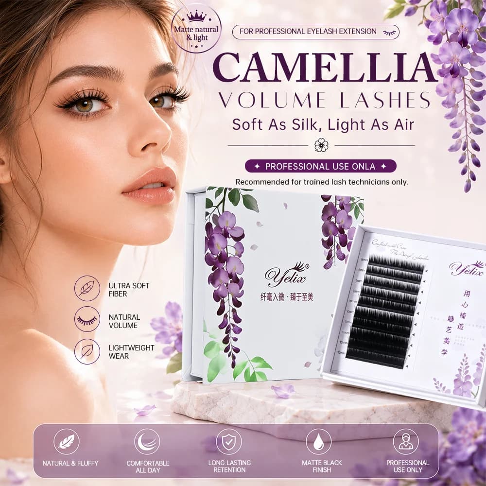 Camellia volumvippeextensioner myk naturlig