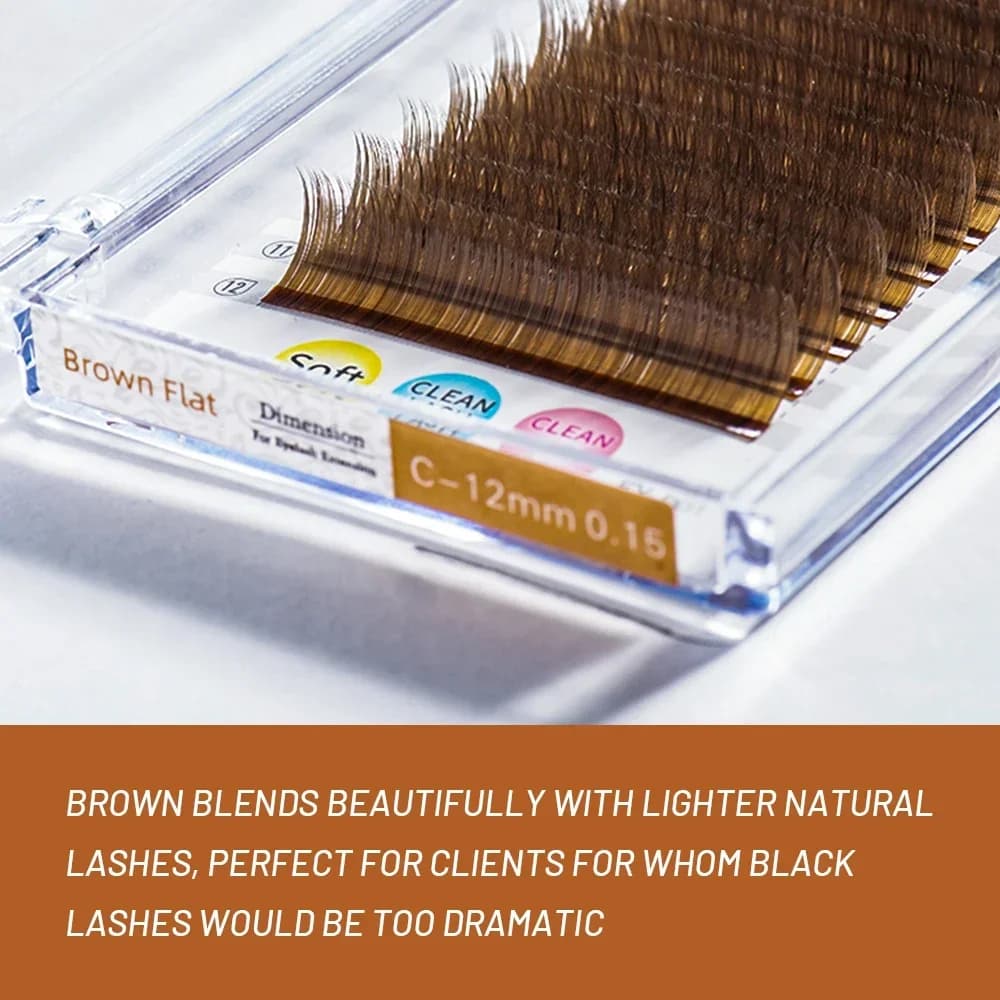 Brun Ellipse Flat Split-Tipp Vipper B/C/D Curl 12 Rader