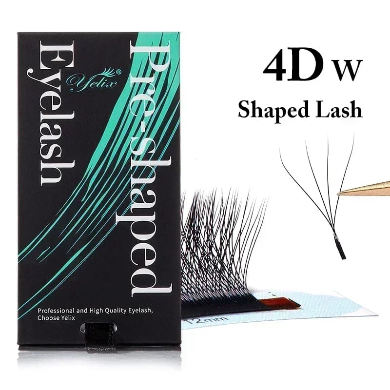Naturlige myke 3D-8D W-form ferdige vifteøyevipper