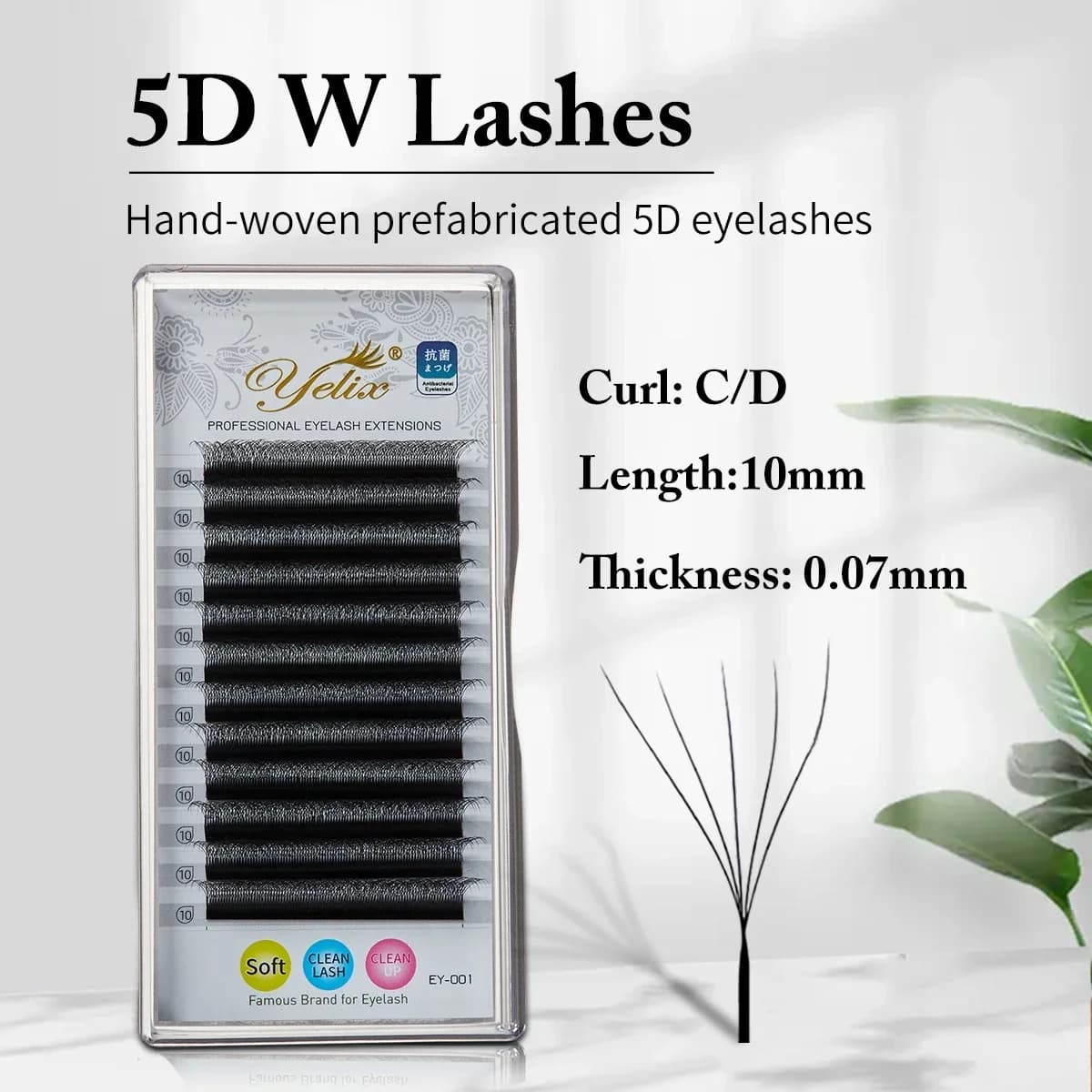 5D W-form ferdige viftevipper med automatisk blomstring