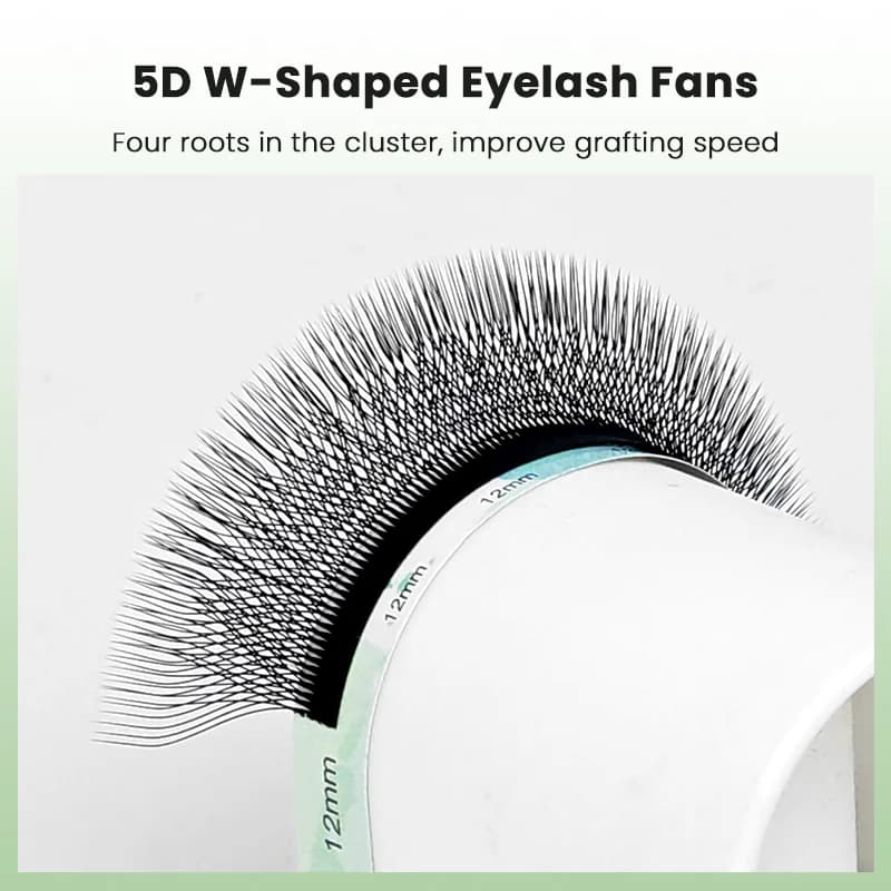 5D W-form ferdige volumvifter for vippeextensions