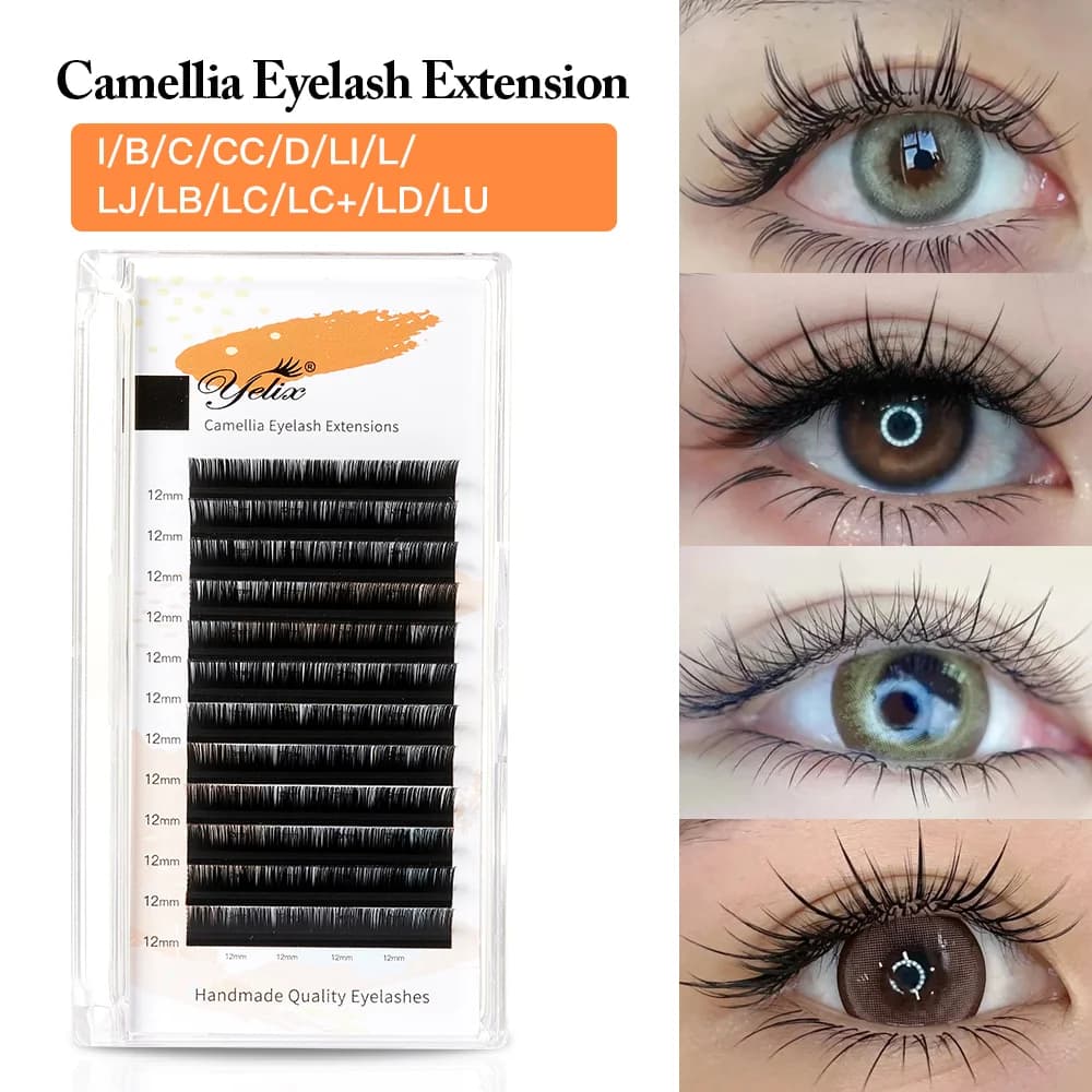 Camellia Bloom Naturlige Individuelle Vippeextensions