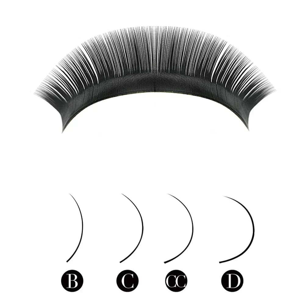Enkel-fanning volum vippeextensions 8-25mm