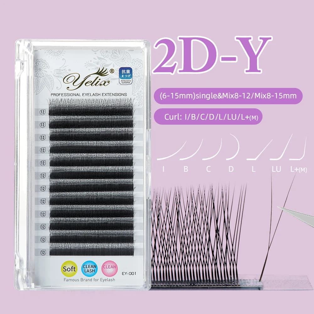 2D Y Premade Volume Fan Ultra Tynne Vipper