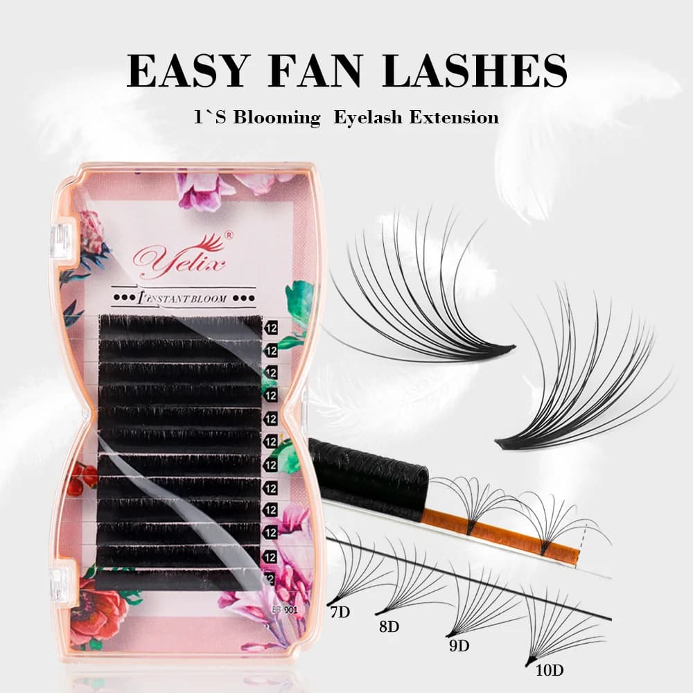 Easy Fan Mega Volume Øyevipp extensions, 0.03/0.05mm