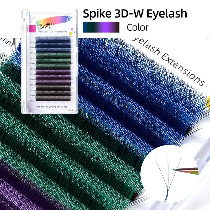 Svarte og lilla spike 3D-W fluffy volumeflater