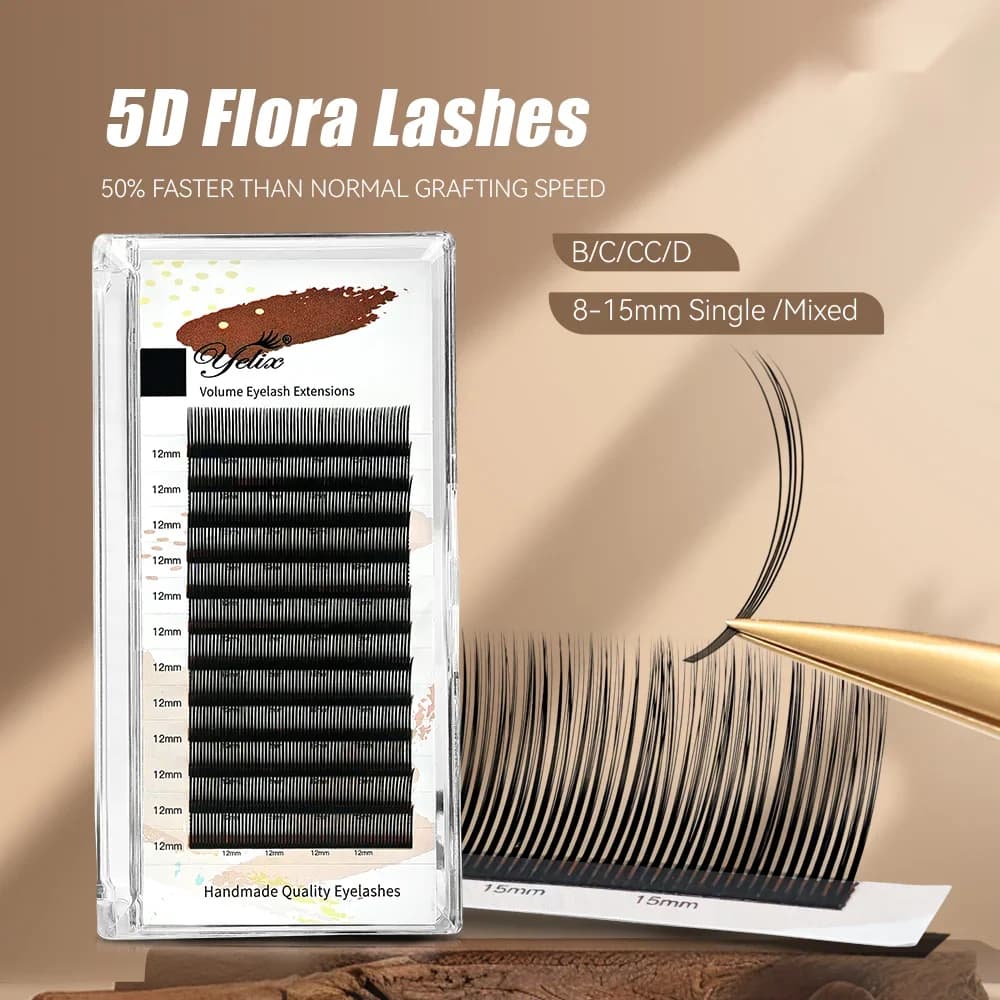 5D Flora individuelle vippeforlengelser 0,07 mm