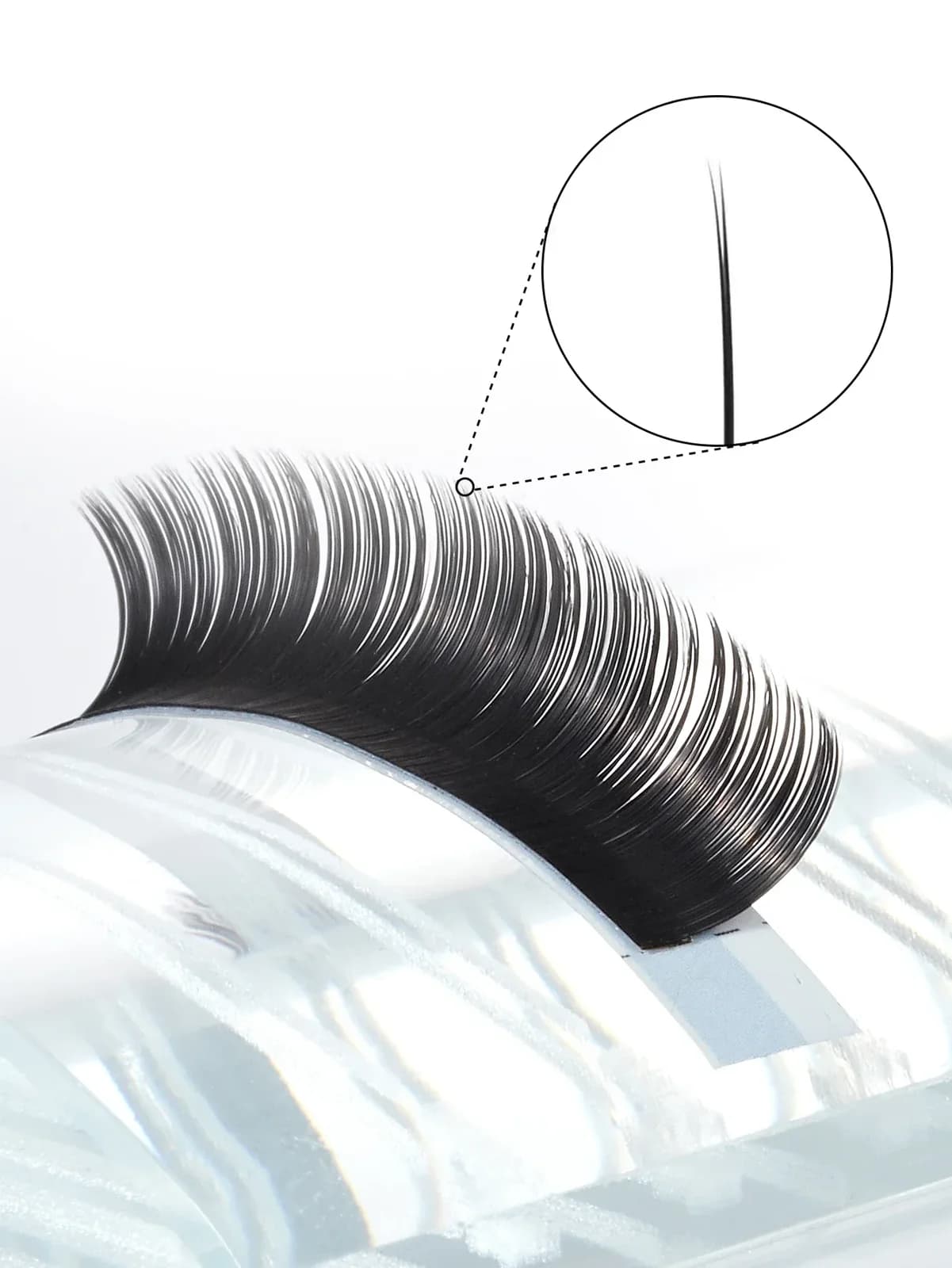 Klassiske Ellipse Flate Matte Naturlige Vippeextensions