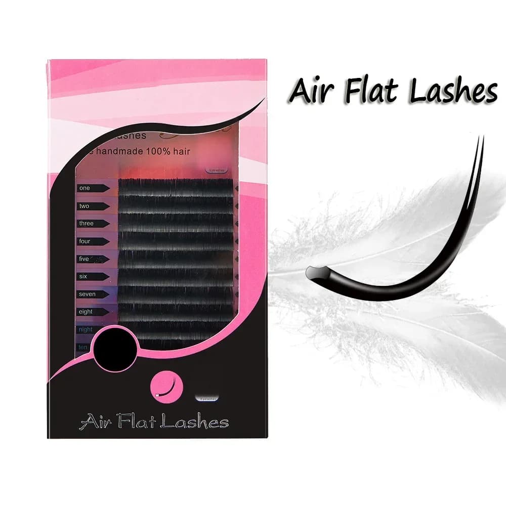 Air Ultra-myke flate ellipse-spiss individuelt vippeextensions
