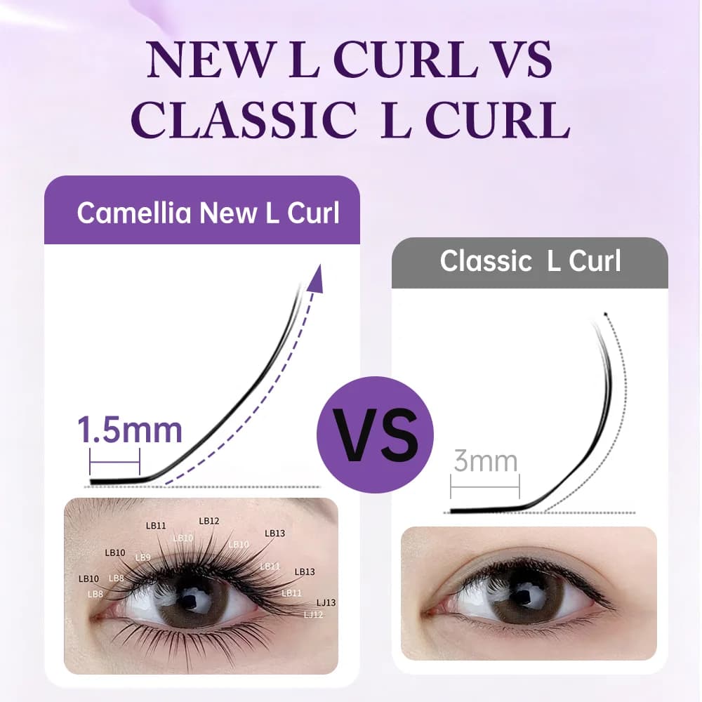 Camellia volumvippeextensioner myk naturlig
