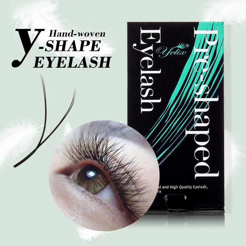 Naturlige myke 3D-8D W-form ferdige vifteøyevipper