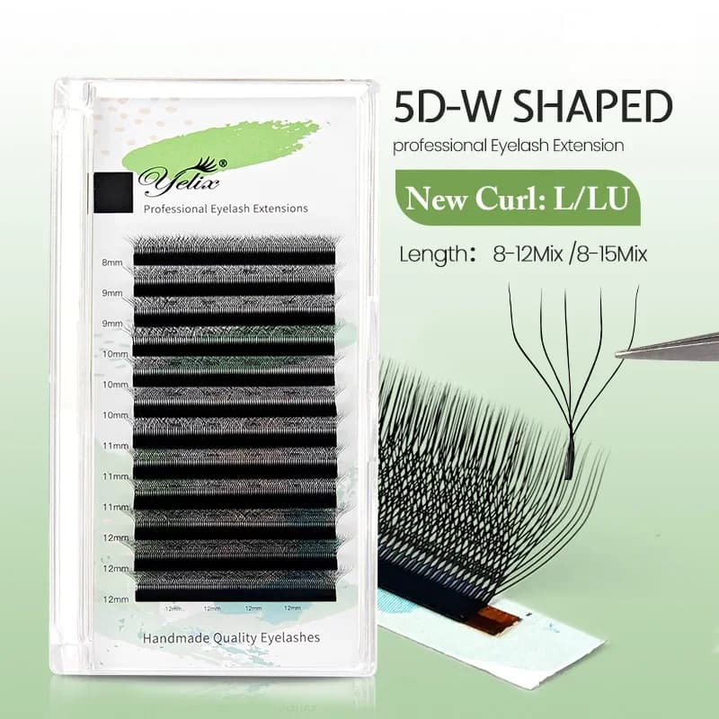 5D W-form ferdige volumvifter for vippeextensions