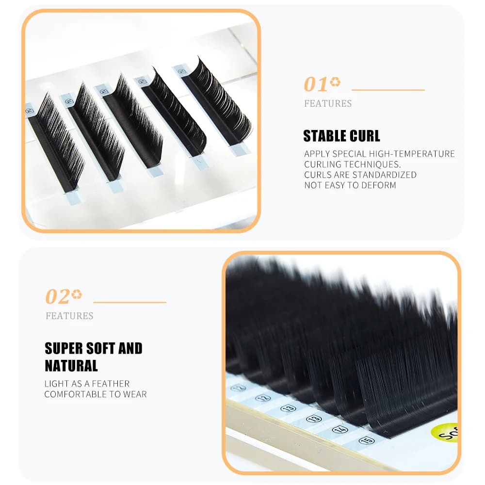 L-Curl Individuelle Silke Øyenvippe Extensions